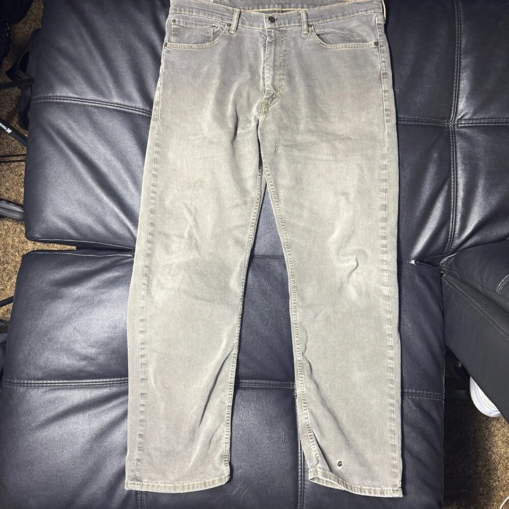 Levi's 505 Men's Straight Jeans Gray Denim Medium Wash 5-Pockets Design W38 L32‎